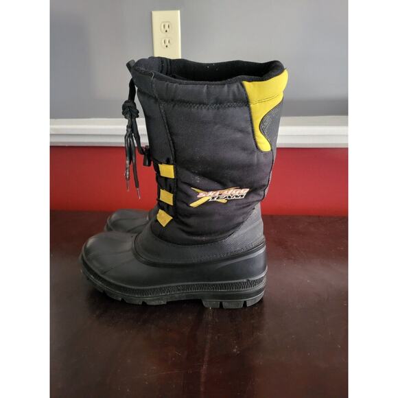 SKI-DOO X-Team SKIDOO Snowmobile Boots Yellow Black Men’s Size 6 - Picture 2 of 9